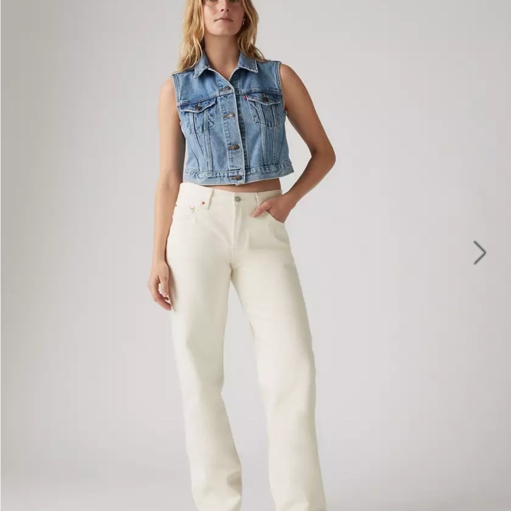 Levi's 501 Women's Straight Leg Ecru Jeans